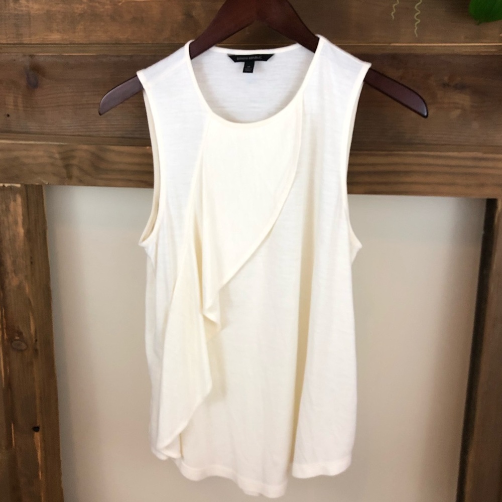 Banana Republic draped ruffle tank